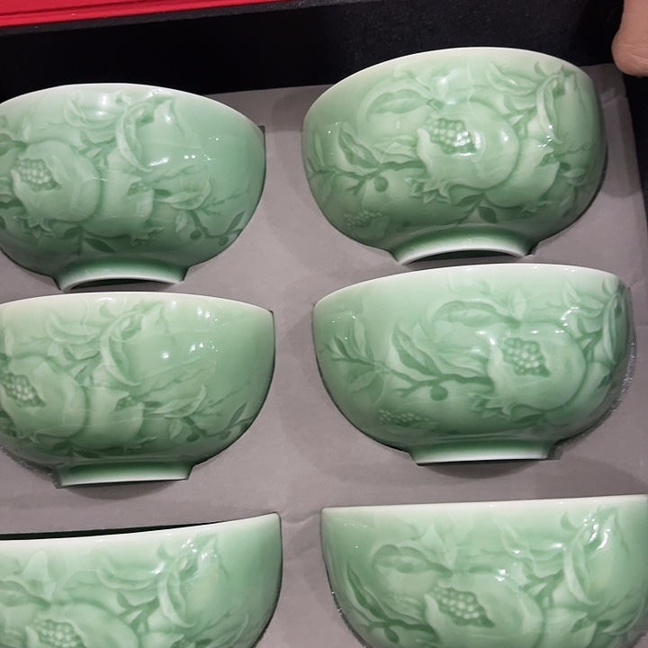 龙泉云间青瓷小米茶器