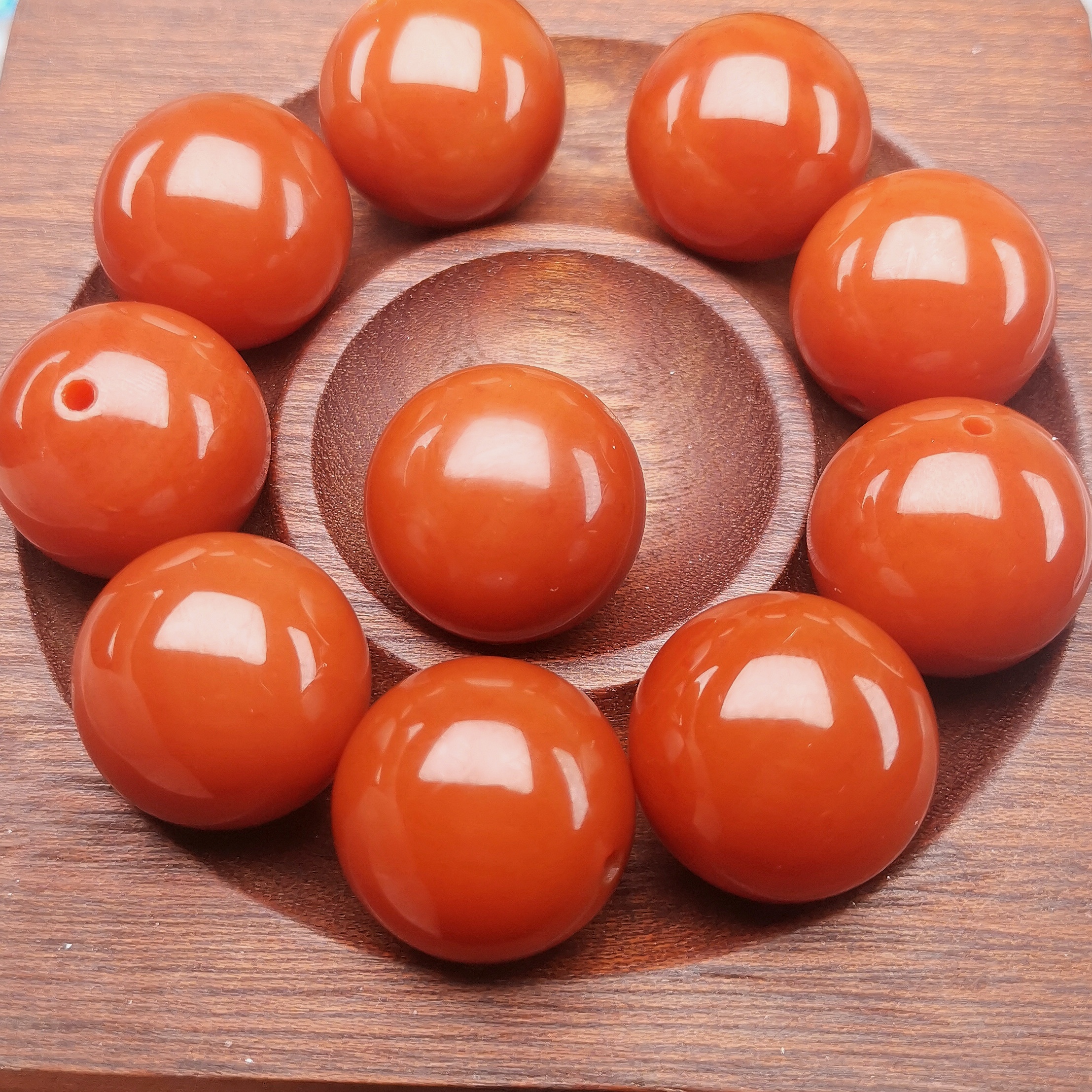 川料瓦西柿子红20mm单珠川料瓦西（发一个）±0.5