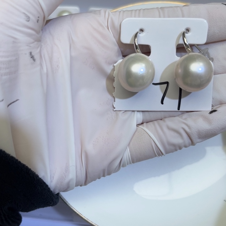 淡水珍珠耳饰银S925镶嵌