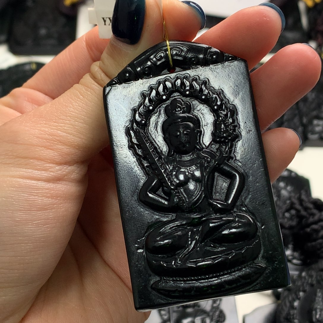 天然a货钢琴黑挂件