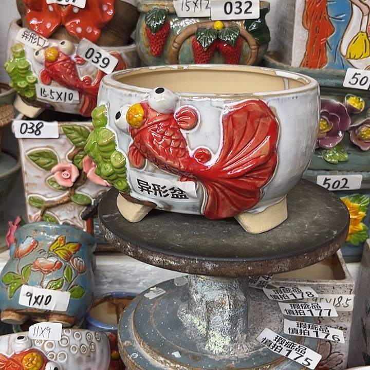 粗陶材质多肉花盆