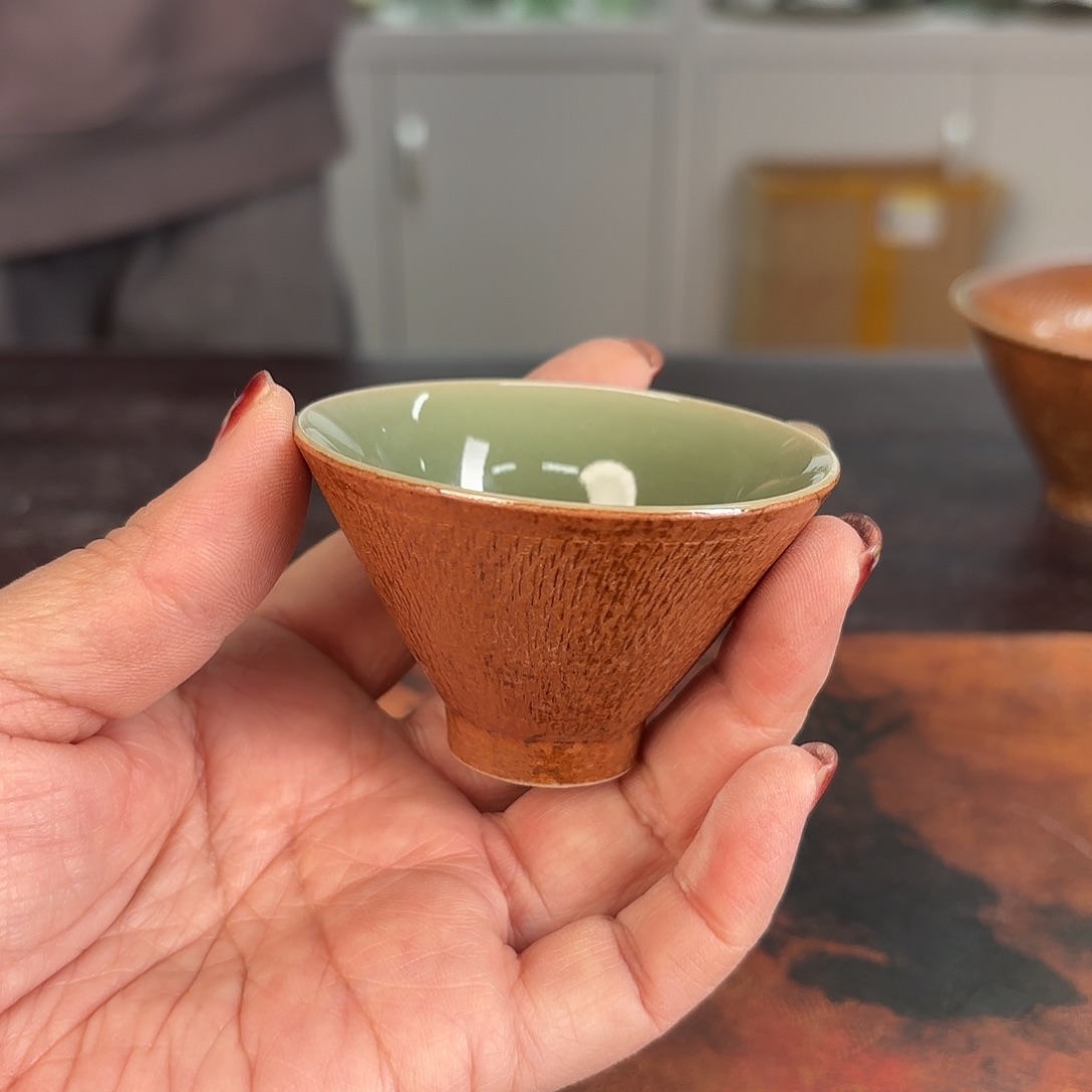 龙泉云间青瓷小米茶器