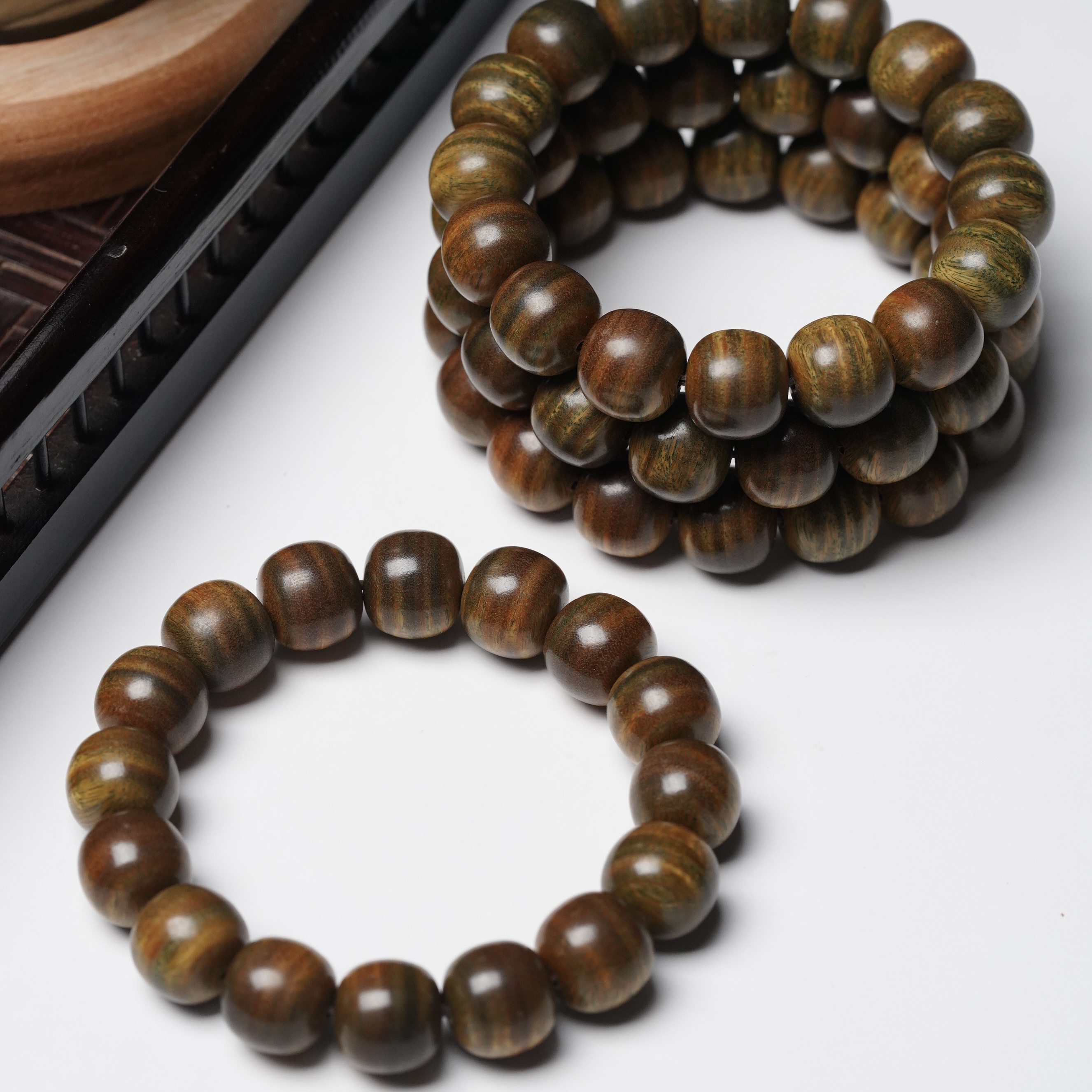 阿根廷绿檀13*14手串（多样性发其一）