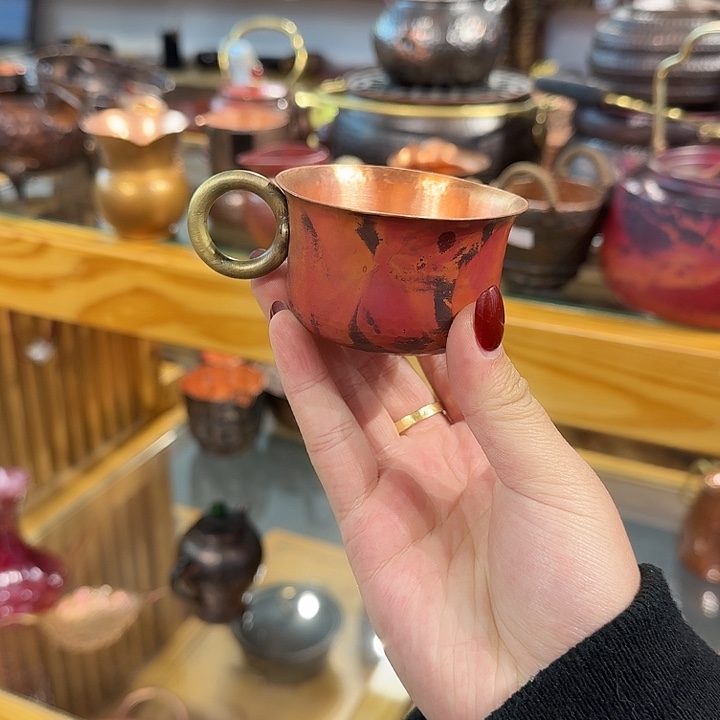 紫铜手工制作主人杯