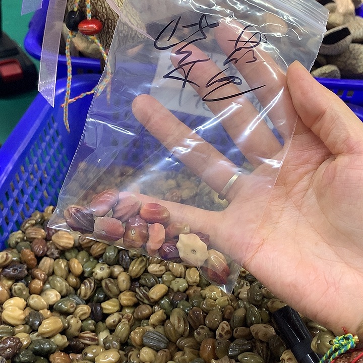 腼***蓝菩提根/象牙果吊坠龙脊