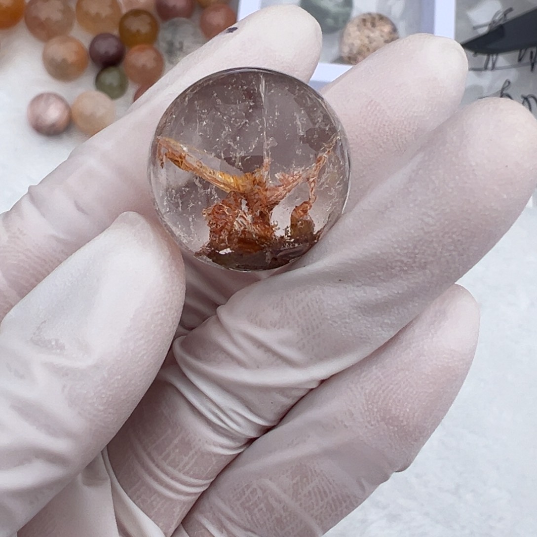 水晶22mm打孔定制不退换未镶嵌水晶n**e