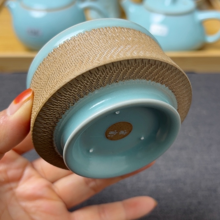 杯重工仿古釉主人杯微瑕