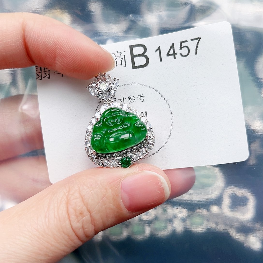 翡翠颈饰未镶嵌翡翠1457