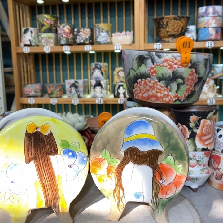 红陶景德镇艺术手绘作品