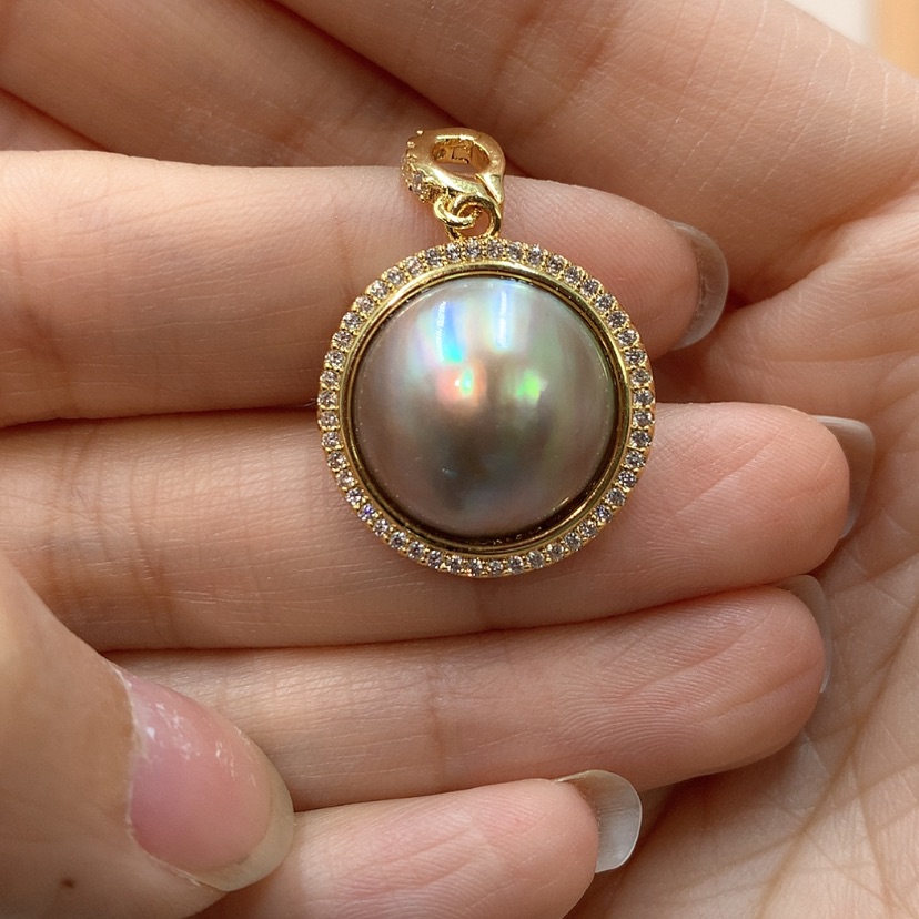 【闪购商品】耳饰拼合珍珠（马贝珠）未镶嵌