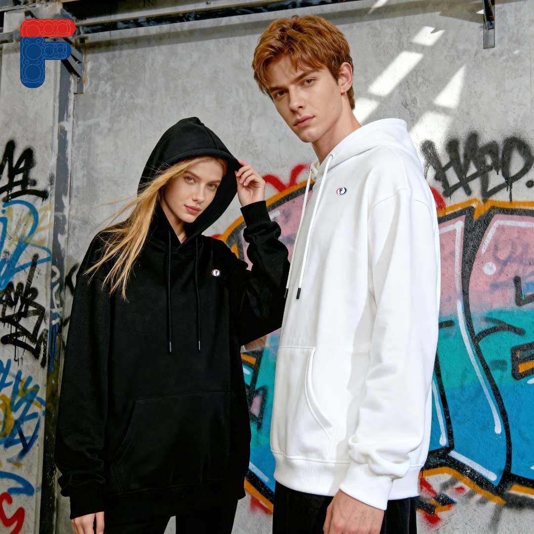 【双11】25春秋不加绒款小标连帽男女百搭休闲长袖印花卫衣25FLWY02
