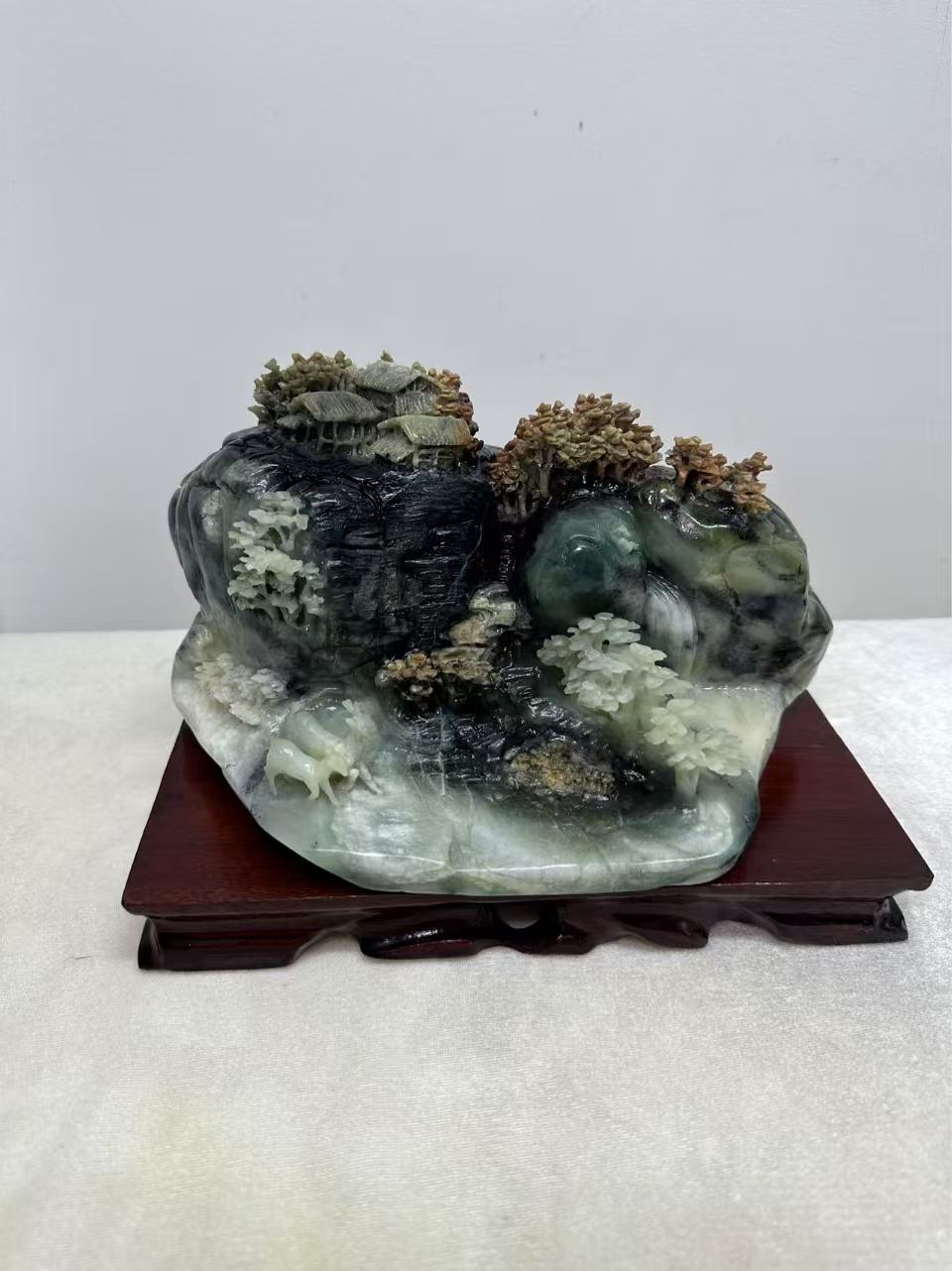 一路长红山水摆件家居客厅玄关酒柜书房观赏摆件