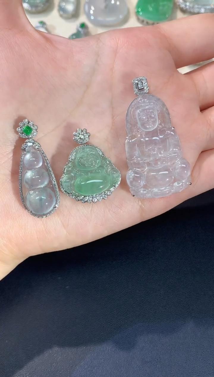 【彩虹盘】翡翠-18K金-多样性发一件-XY-QA07|CXQ21