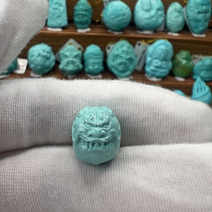 绿松石未镶嵌龙珠12.5mm