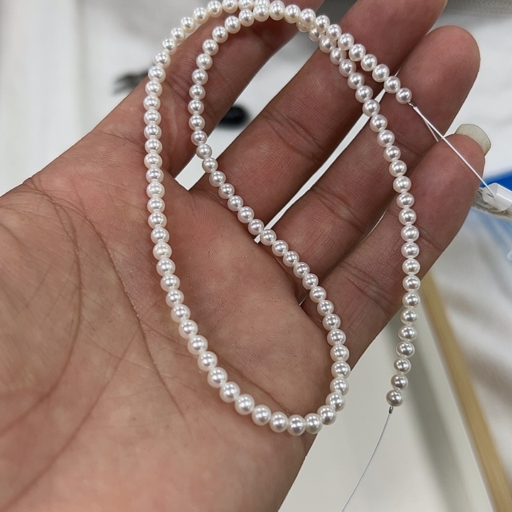 淡水珍珠银S925镶嵌手串