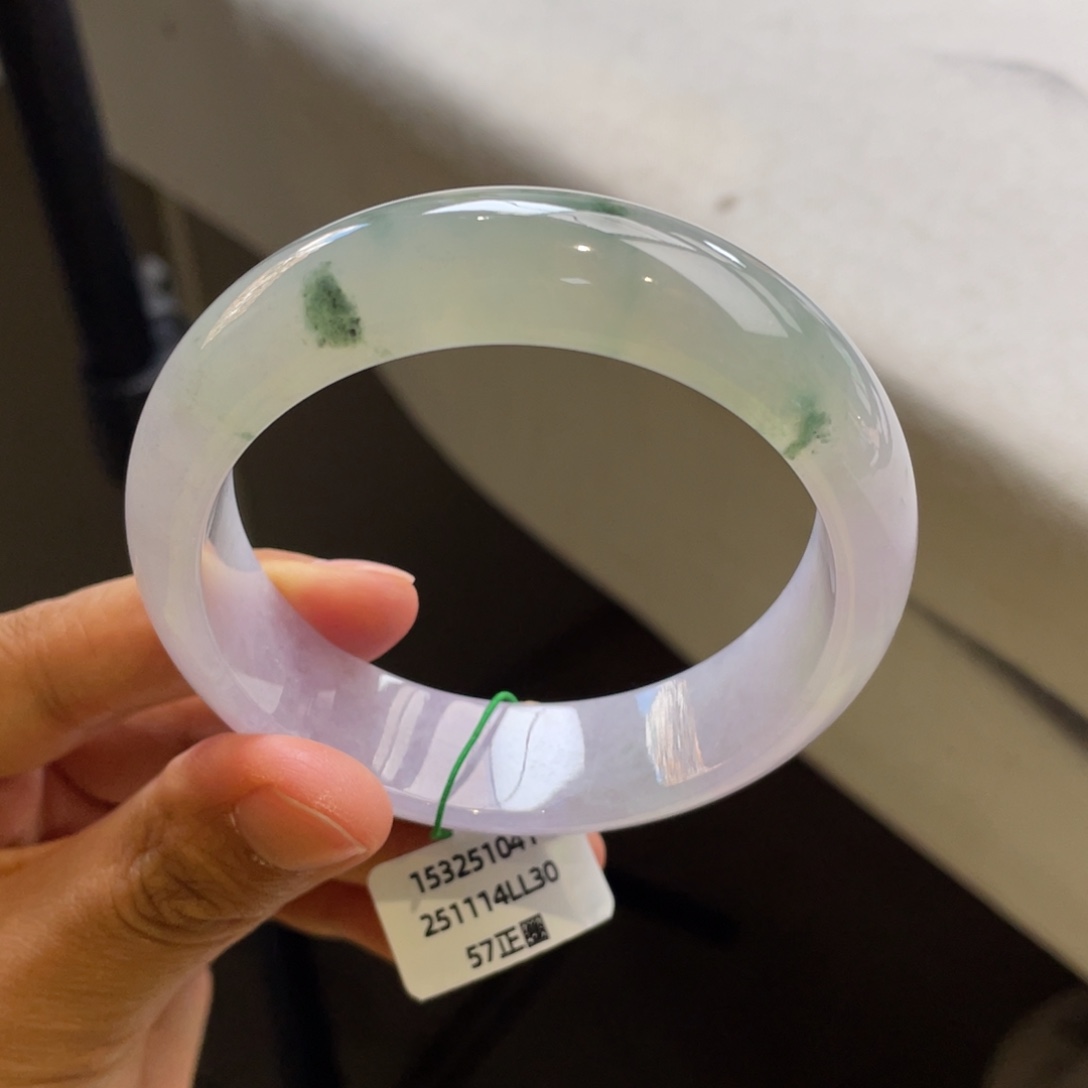 翡翠未镶嵌手镯冰胶莫奈花园