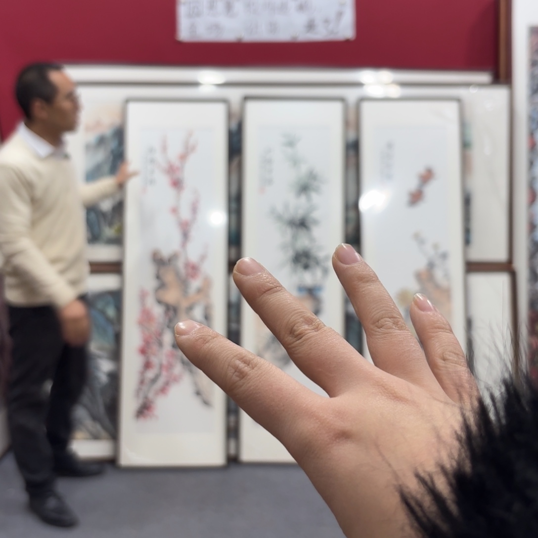 国画带框绘画160/45尺寸梅兰竹菊