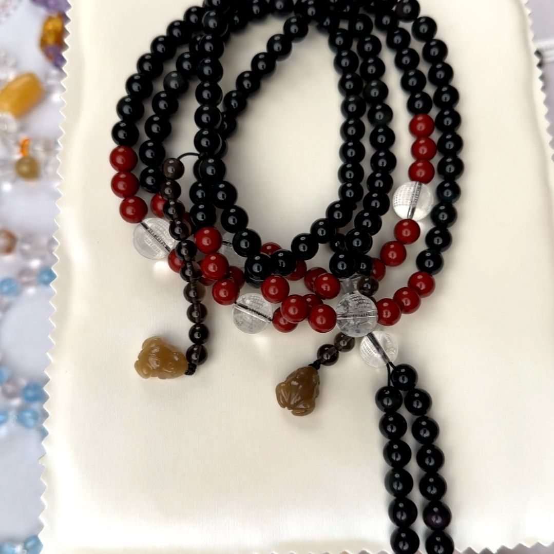 黑曜岩颈饰未镶嵌108设计款