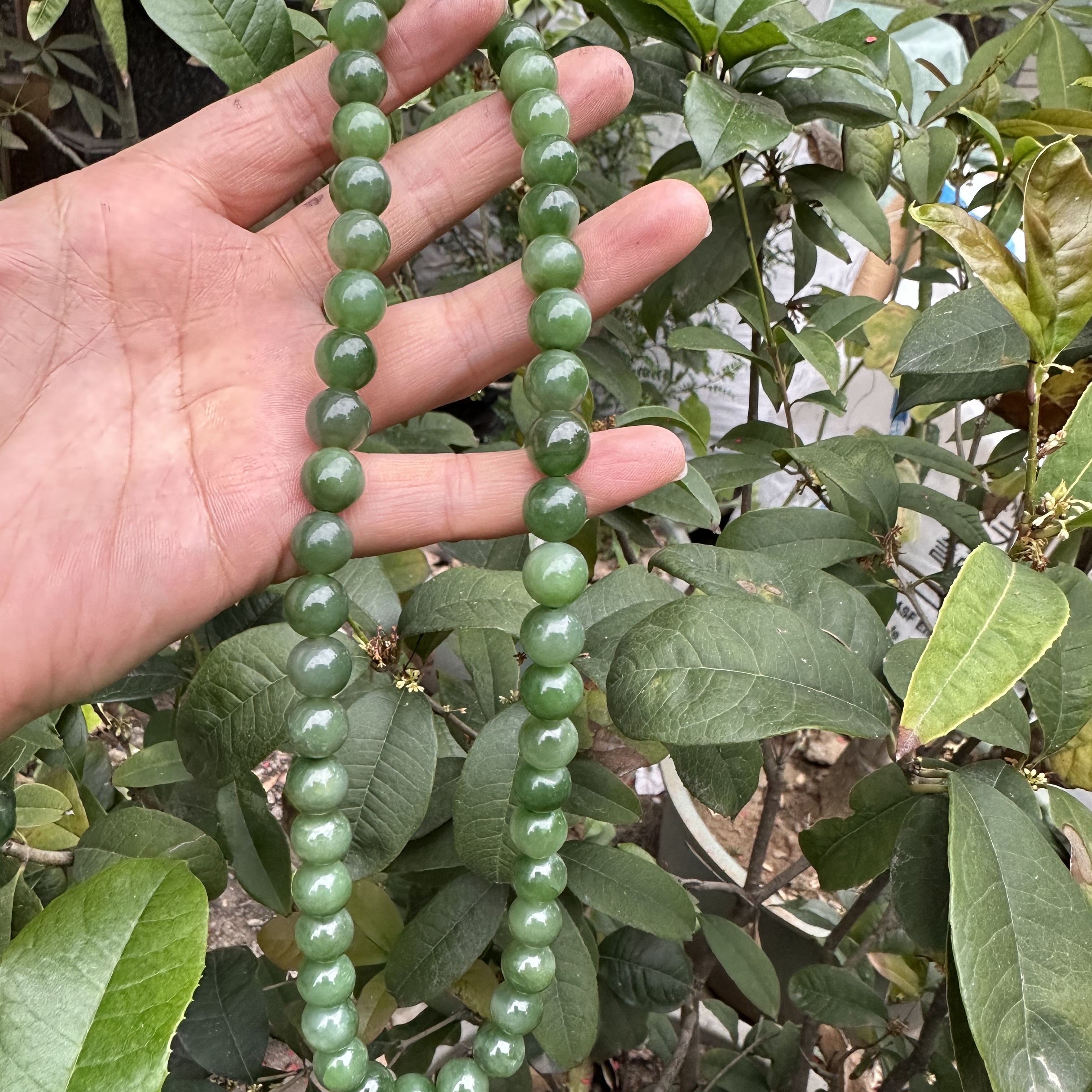 俄罗斯碧玉卡10项链无黑点