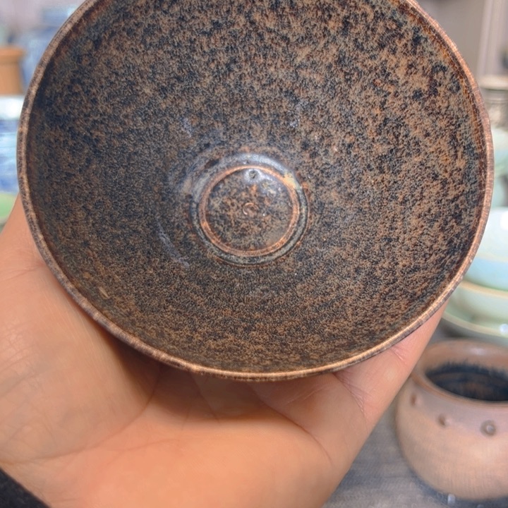 盖碗潇*牧吉州窑盏完整不包邮