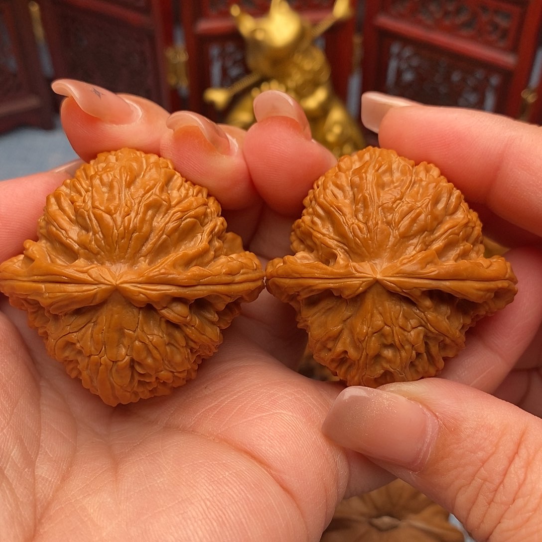 把件文玩核桃44全品绝配白狮子