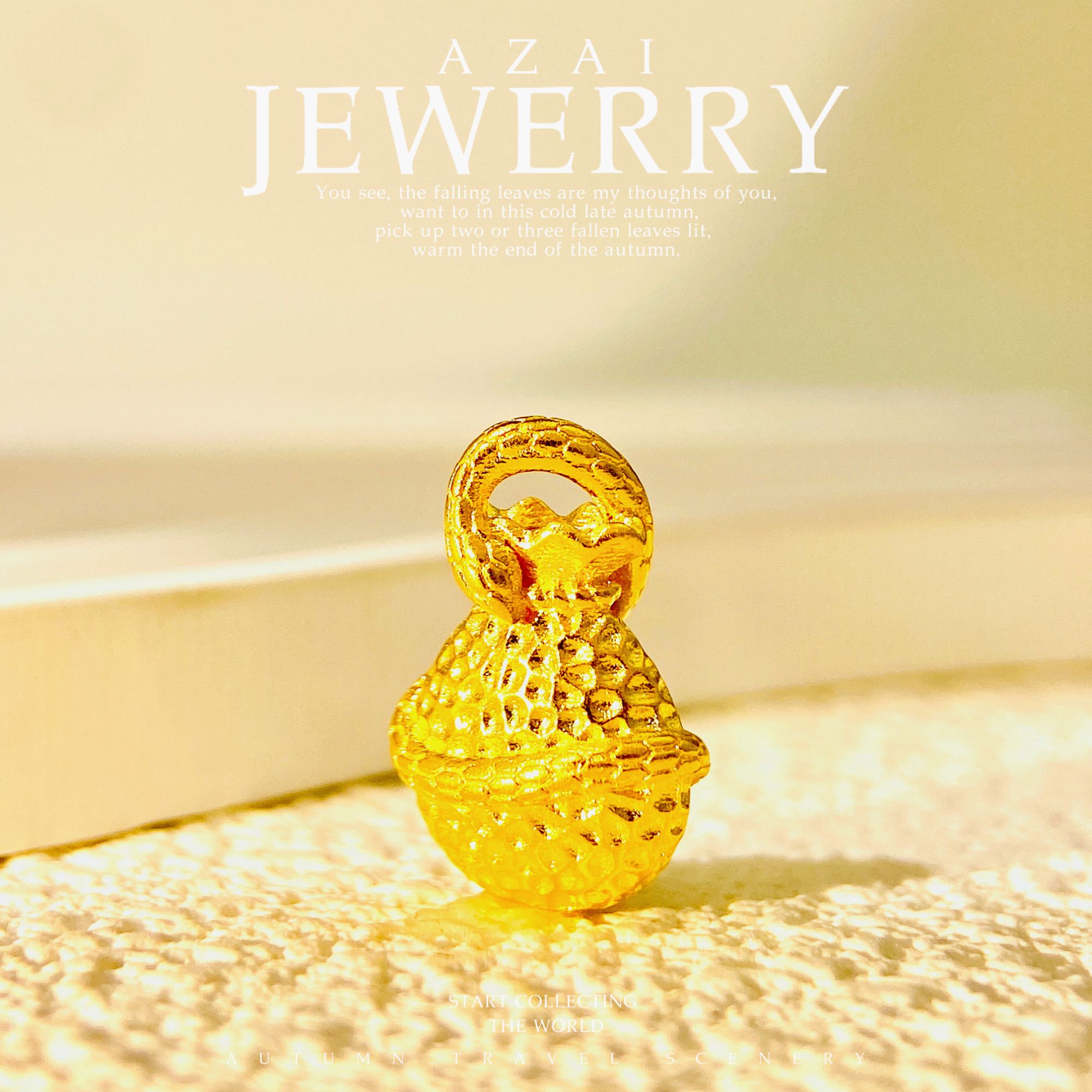 吊坠足银 经典精致优质百搭新中式金蛇赐福福袋吊坠