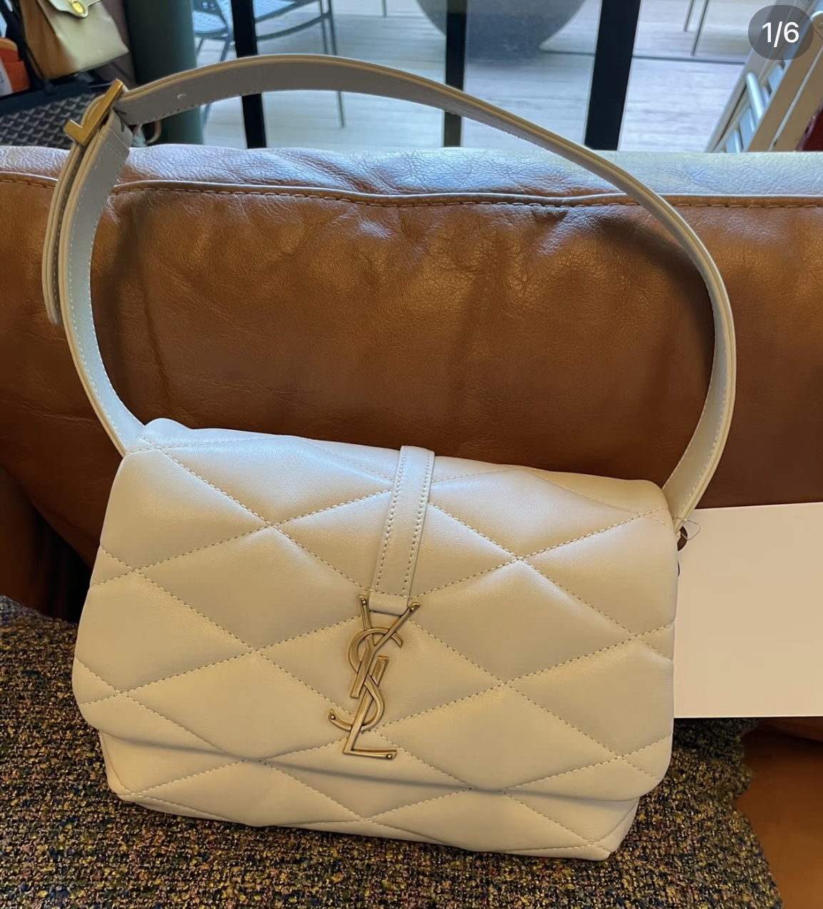 未使用 YSL/圣罗兰  壹所奢品 le57 白金 羊皮 闲置 元旦