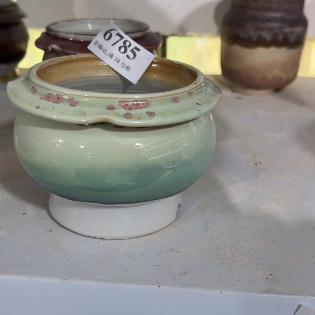 陶瓷口8高8 景德镇手工花盆