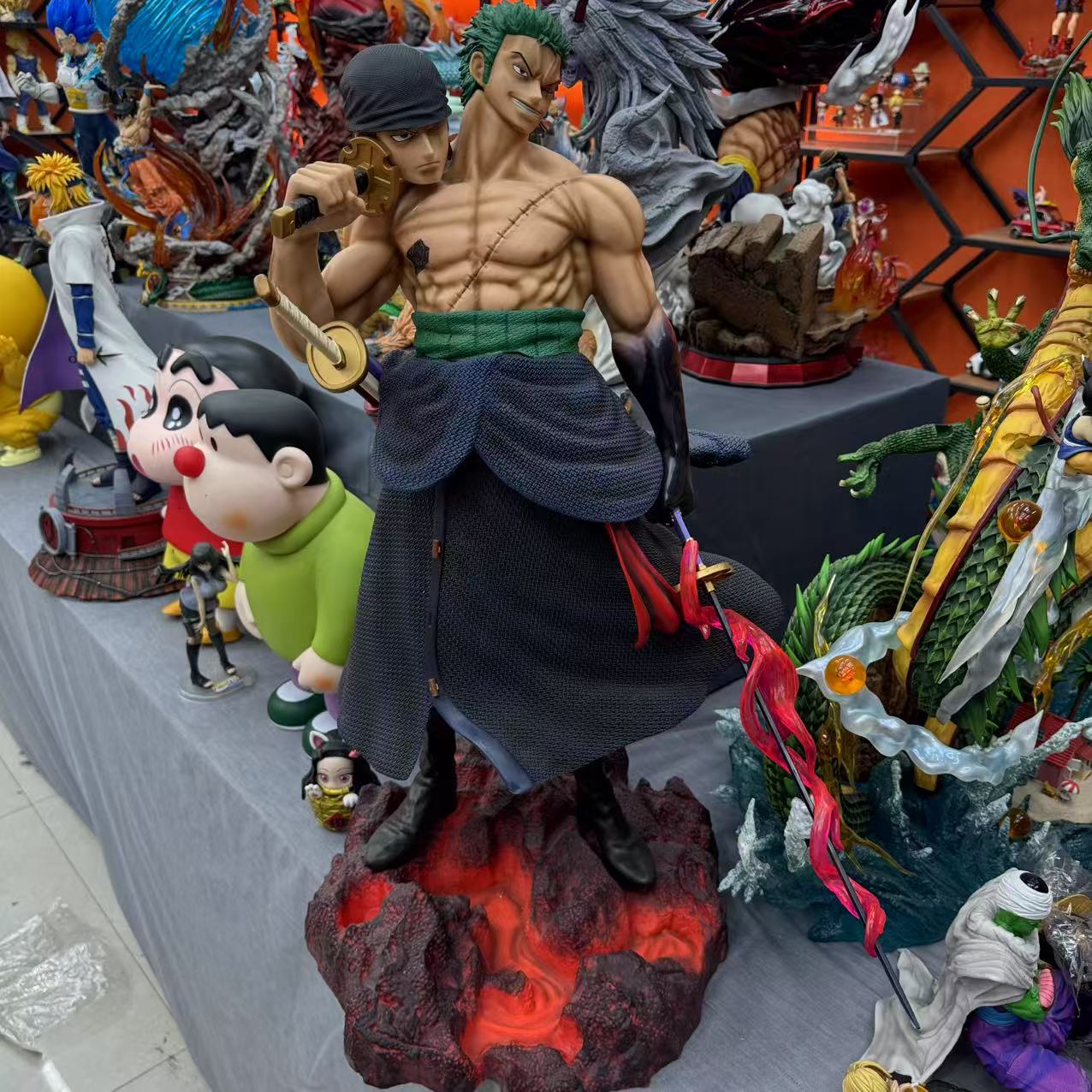 扛刀索隆 五头雕 手办模玩摆件 50cm