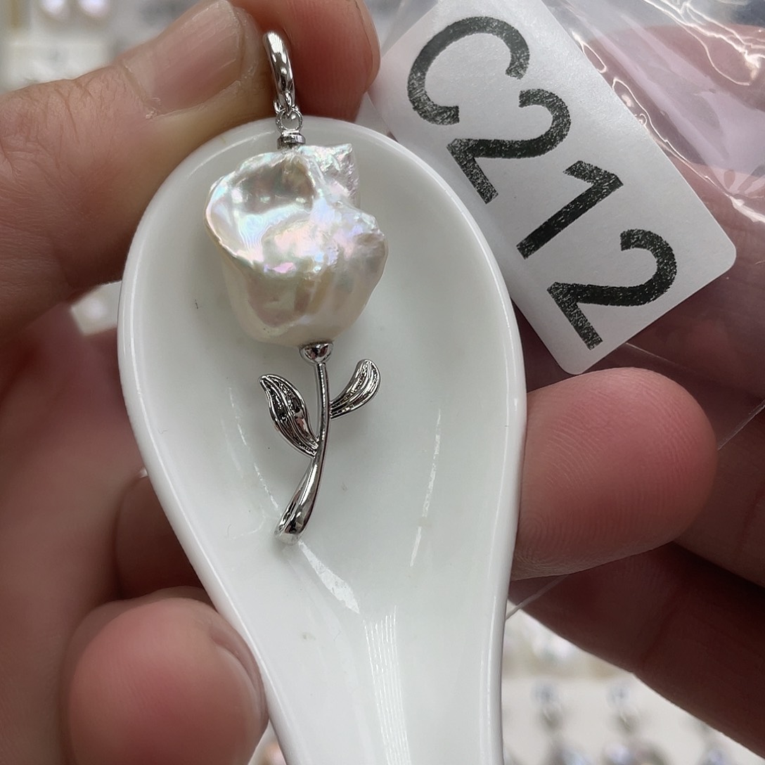 淡水珍珠颈饰银S925镶嵌