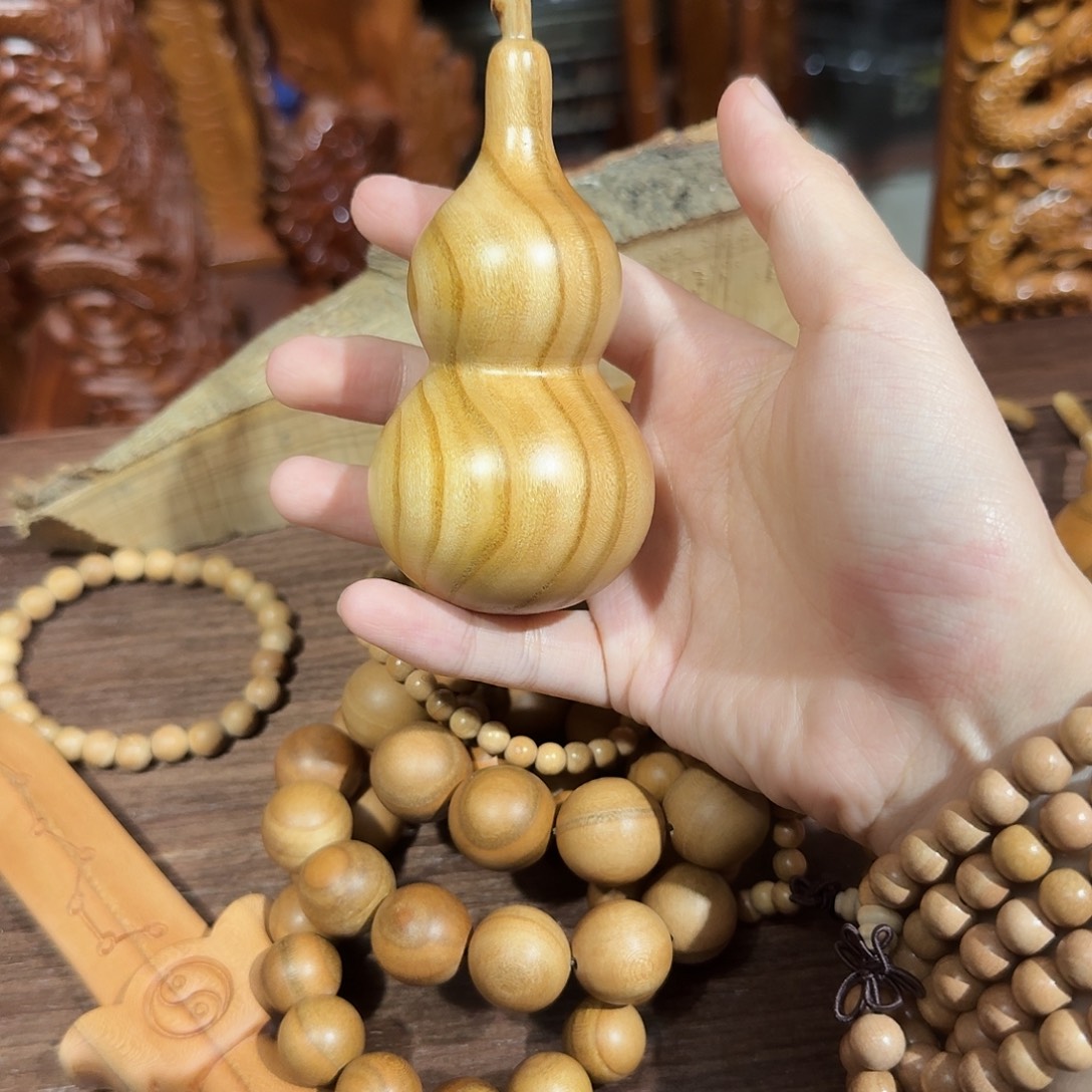 桃木整木雕刻桃木葫芦