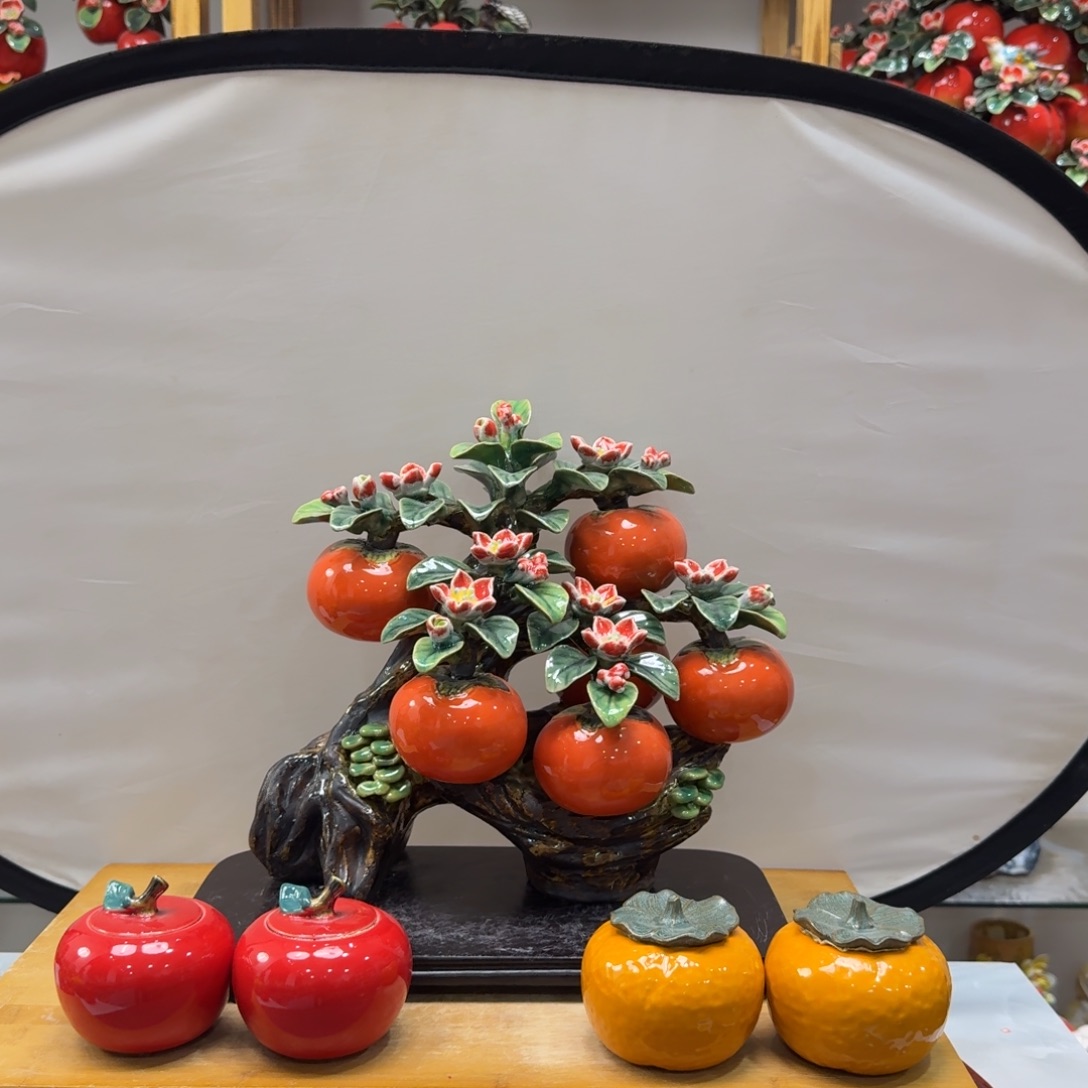 陶瓷事事如意送苹果橘子