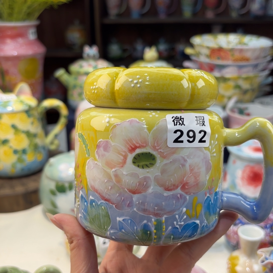 瓷片景德镇手绘高温釉下彩陶瓷茶具