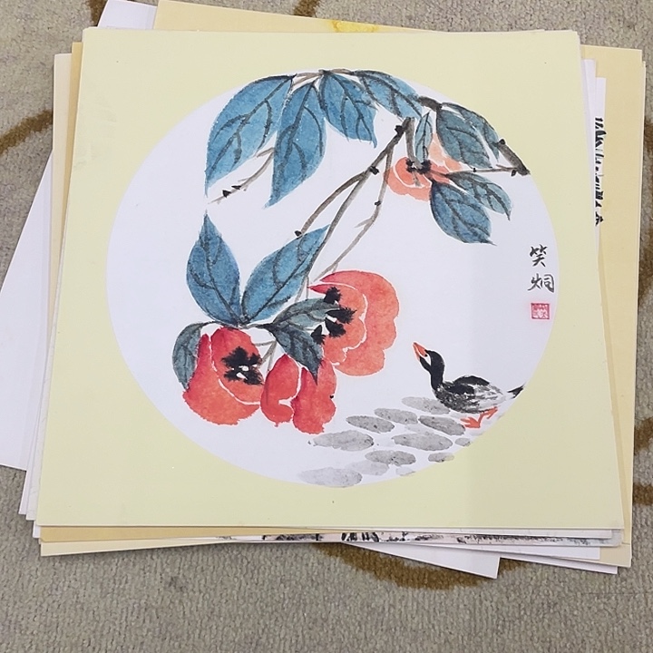 国画33-33卡纸作品艺