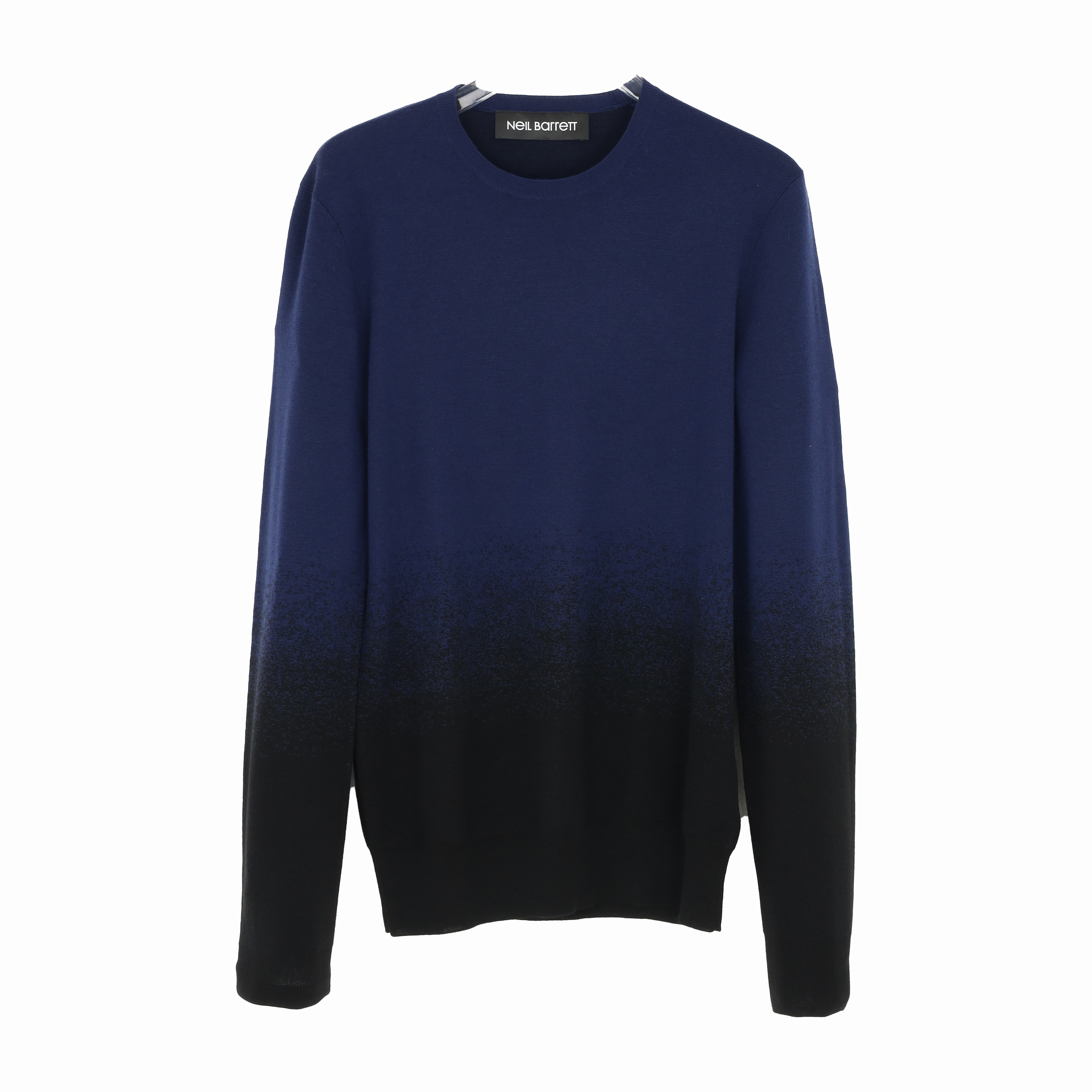 NEIL BARRETT 男士蓝黑渐变羊毛针织衫 BMA280.1664.167
