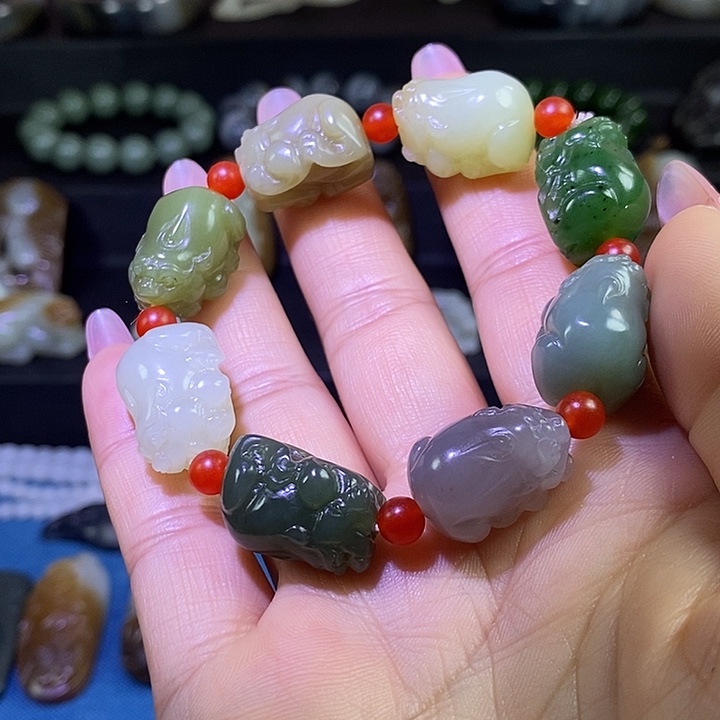 和田玉未镶嵌手链