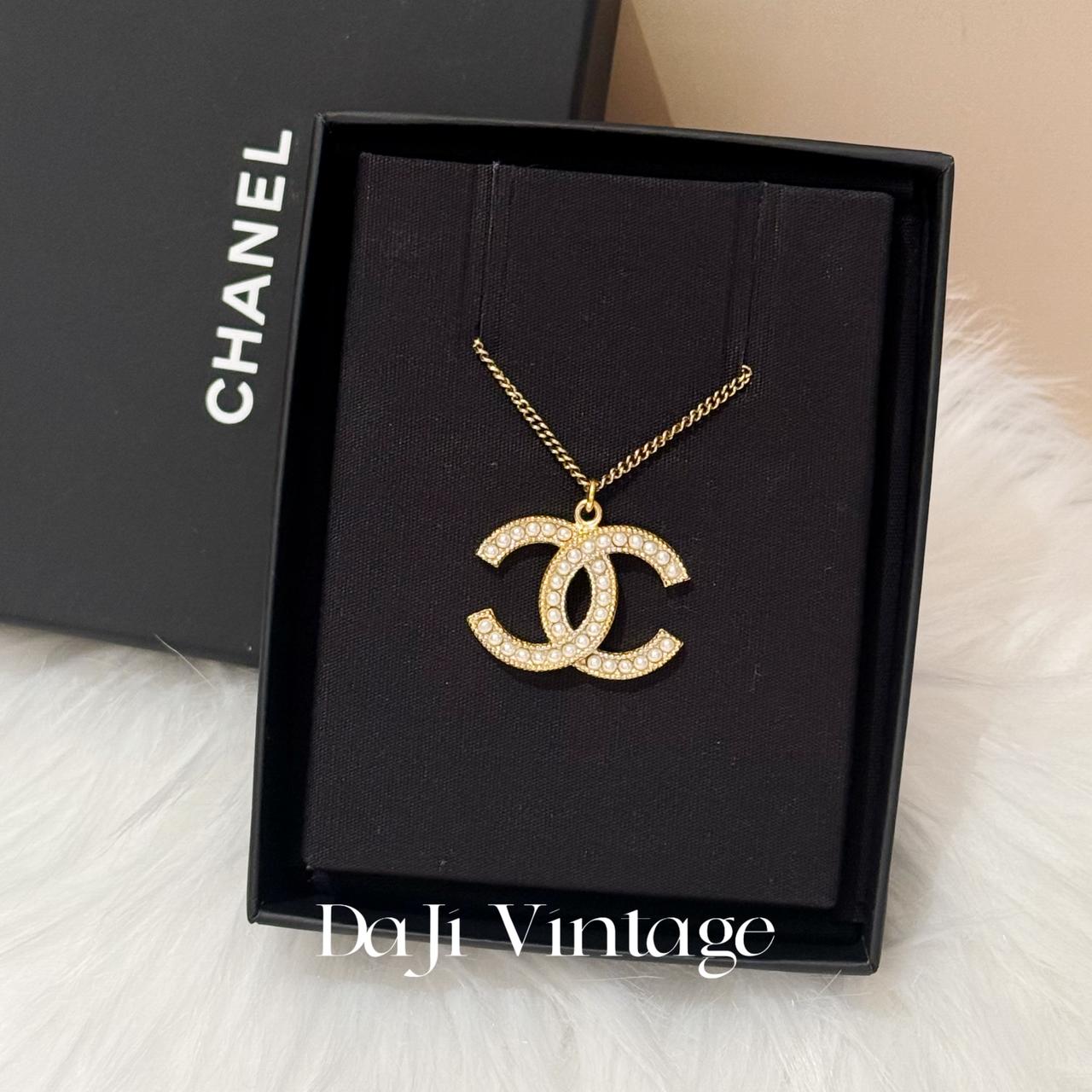 99新 Chanel/香奈儿 大吉中古/Chanel香奈儿金色双c珍珠项链