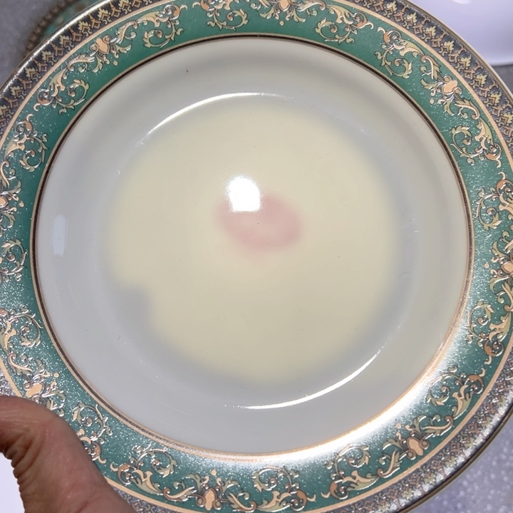 杯八寸绿金富贵陶瓷一个a