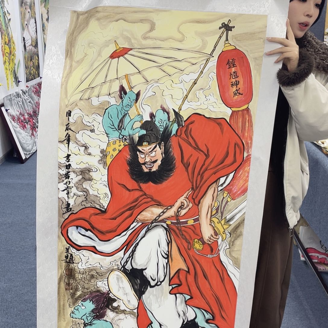 国画国画作品小姐姐放漏…