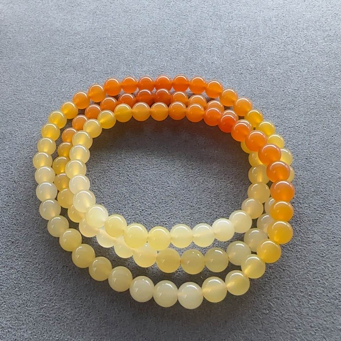 石英质玉（缅黄）手串未镶嵌