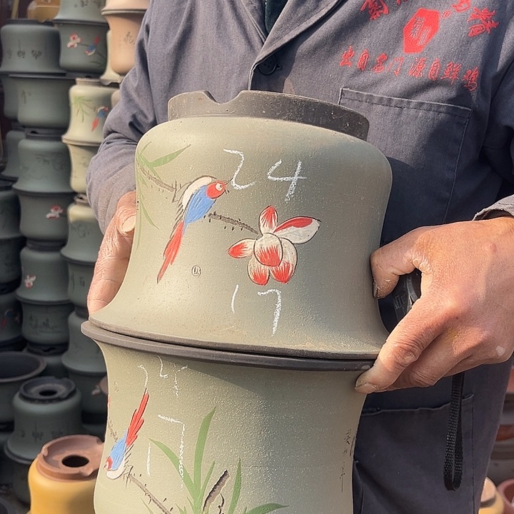 紫砂紫砂花盆盆栽