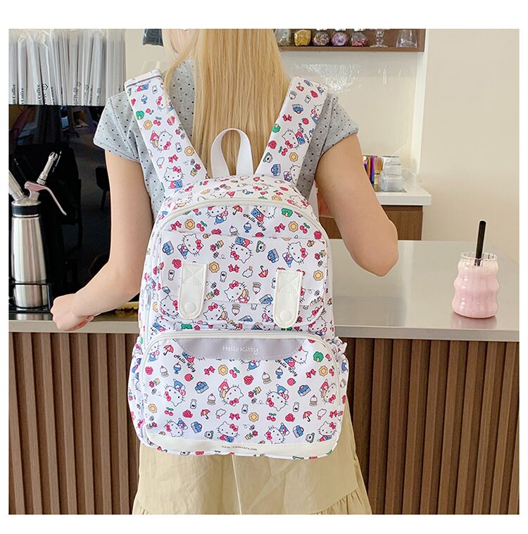 美少女studio【可爱双肩包女孩卡通印花双肩背大容量休闲书包】