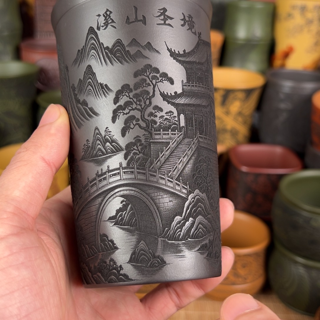 茶杯紫砂宜兴原矿紫砂杯
