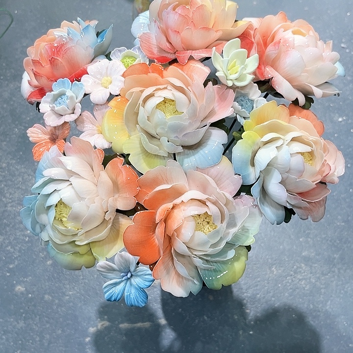 陶瓷花束等产品的生产和