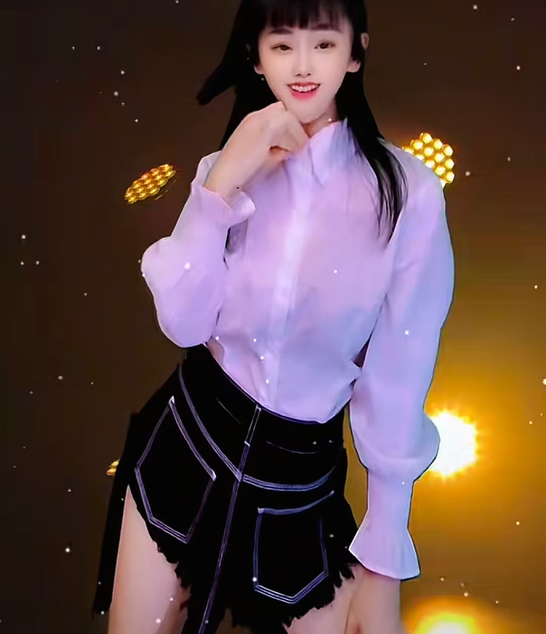 泡泡袖春季极简风ins设计感立领衬衫上衣纯色长袖