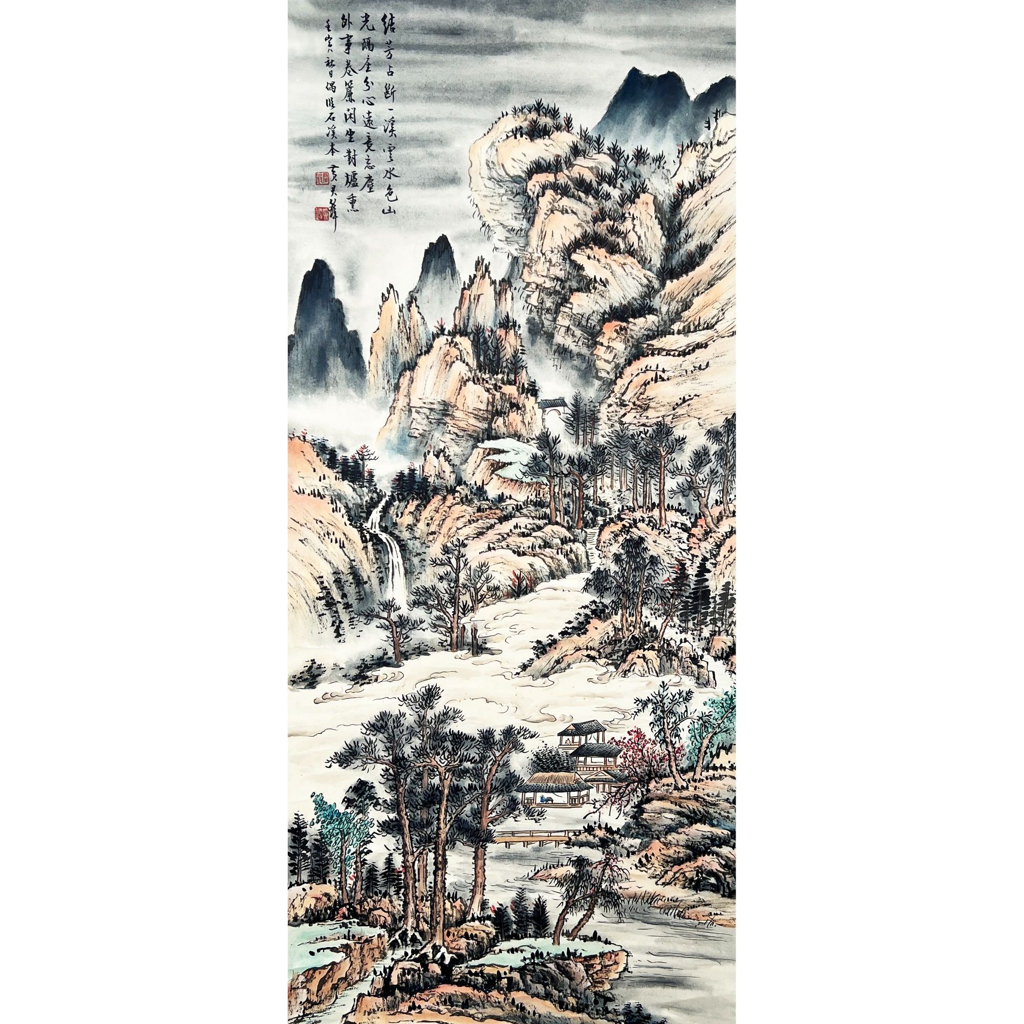 SZ1773-黄老绘画立轴111x47cm/约4.6平尺