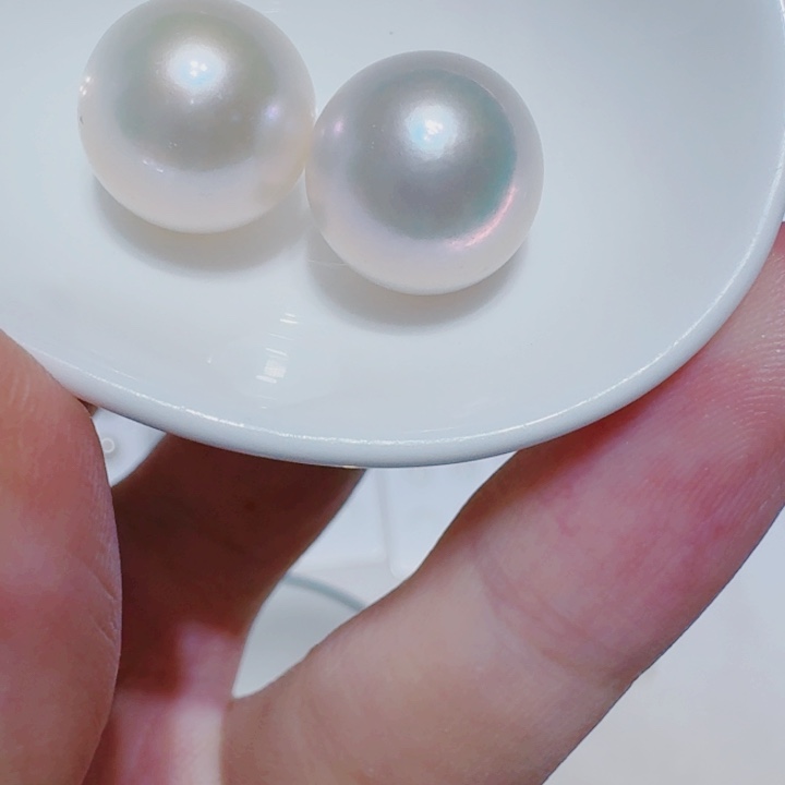 未镶嵌裸珠定制淡水珍珠12-13mm裸珠对珠定制