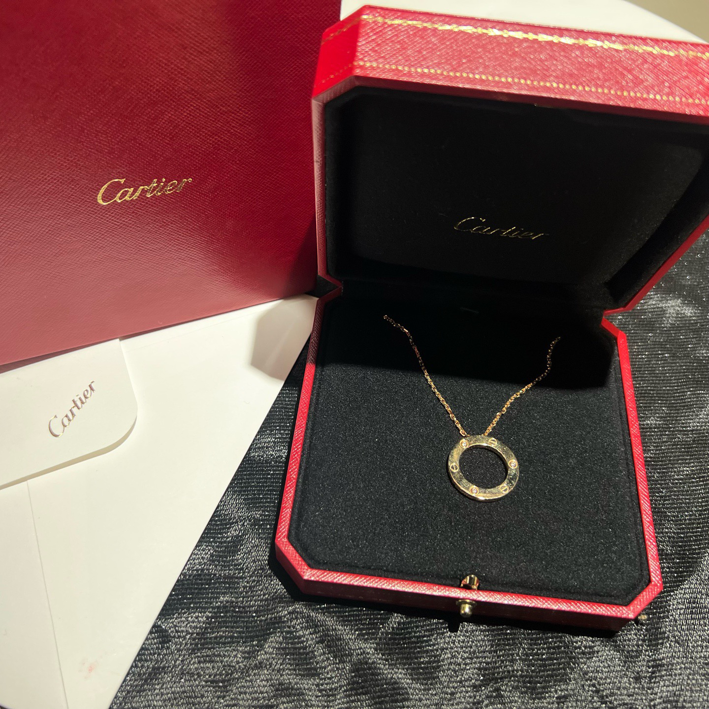 95新 Cartier/卡地亚 御古屋/37471/玫瑰金LOVE三钻23年保卡盒