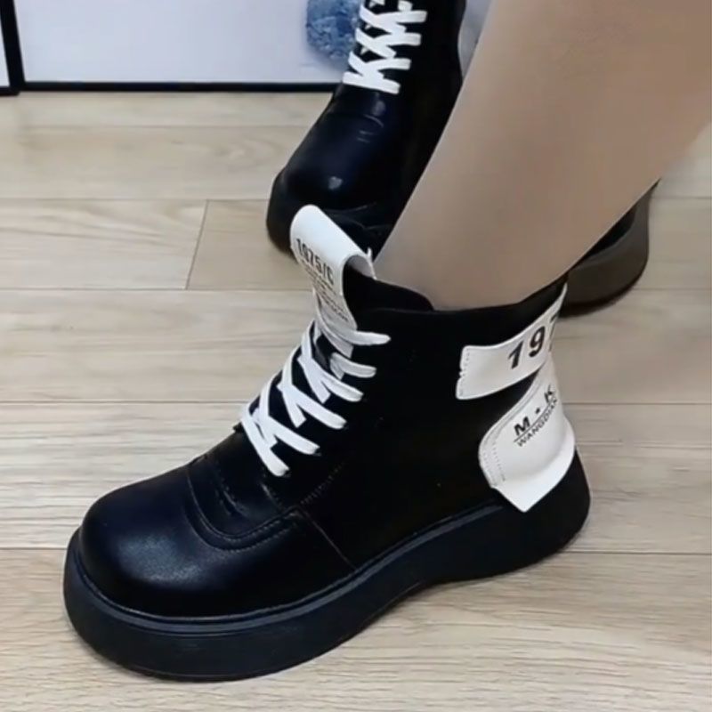 600新款厚底轻便马丁靴女爆款冬季加绒鞋休闲时尚短靴女