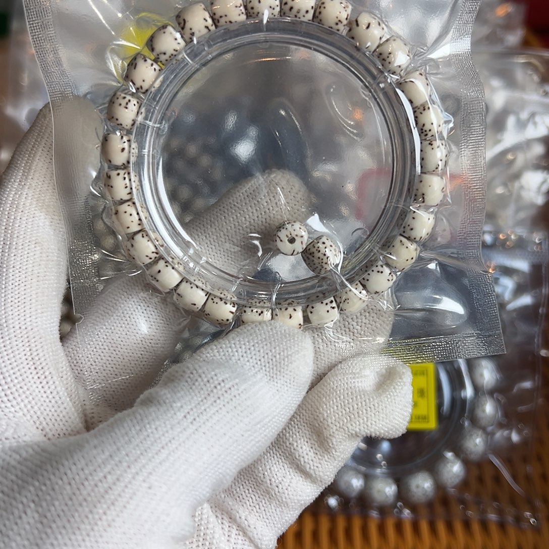 吊坠星月菩提8原白直切有连星微氧化，355